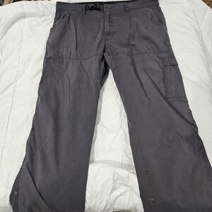 Prana Mens Straight Leg Pant In Grey 36x29